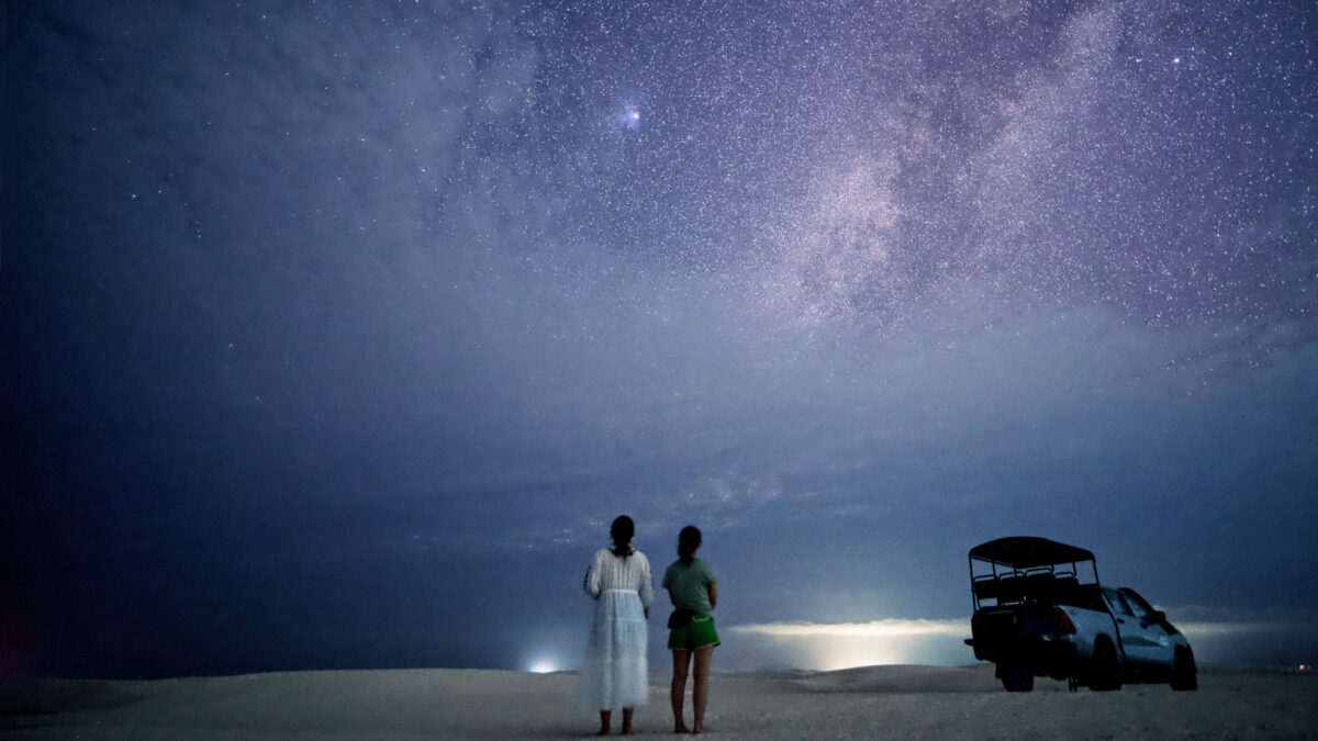 レンソイス星空ツアーに参加する女性2人